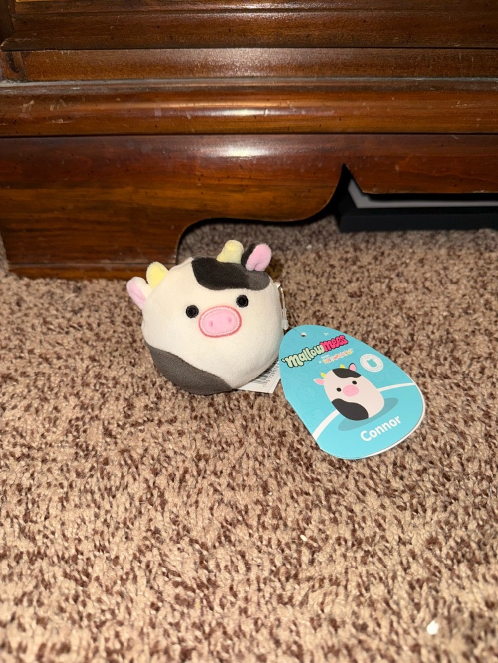 Squishmallow Mallowmees Connor the Cow Squishy Brand New!